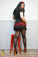 Krissy4u - Red And Black Skirt Stroke!