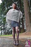 Krissy's Knit Poncho And Pantyhose