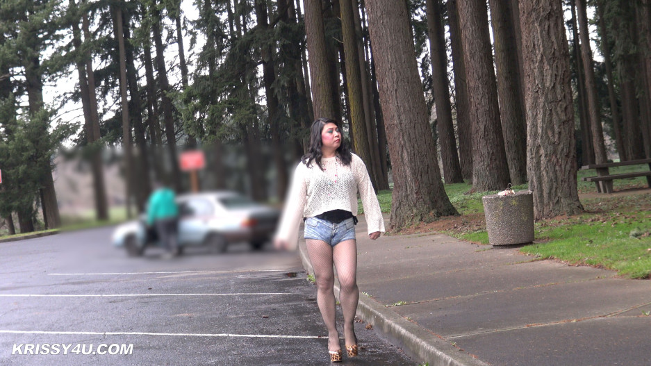 Krissy4u - Shorts And Fishnets Slut!