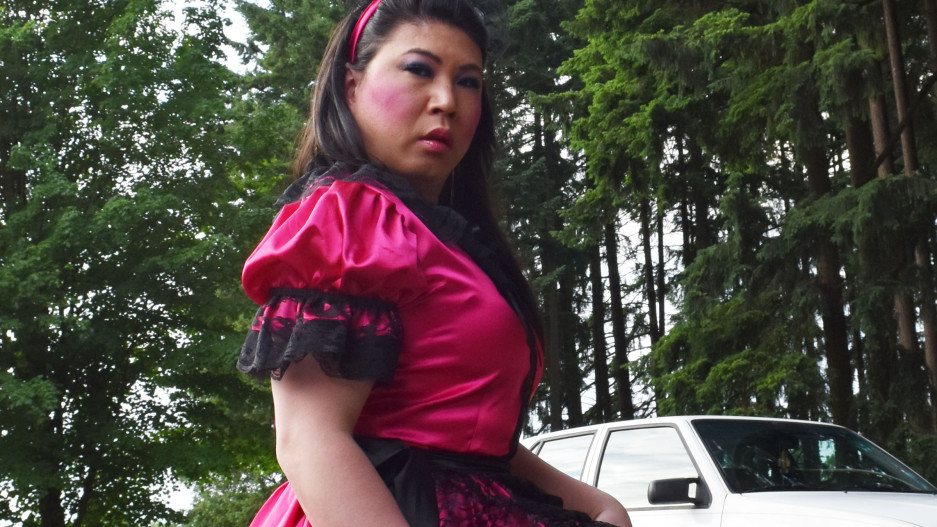 Krissy4u - Pink Satin Tgirl Maid!