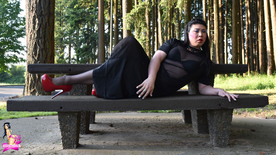 Krissy4u - Sheer Dress, Red Heels!
