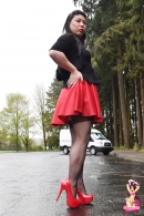 Seeing Red On Krissy4u - Naughty Asian Tgirl!