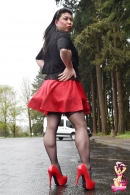 Seeing Red On Krissy4u - Naughty Asian Tgirl!